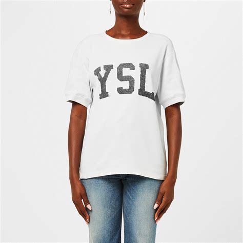 cheap womens ysl logo t shirt|women's st laurent t shirts.